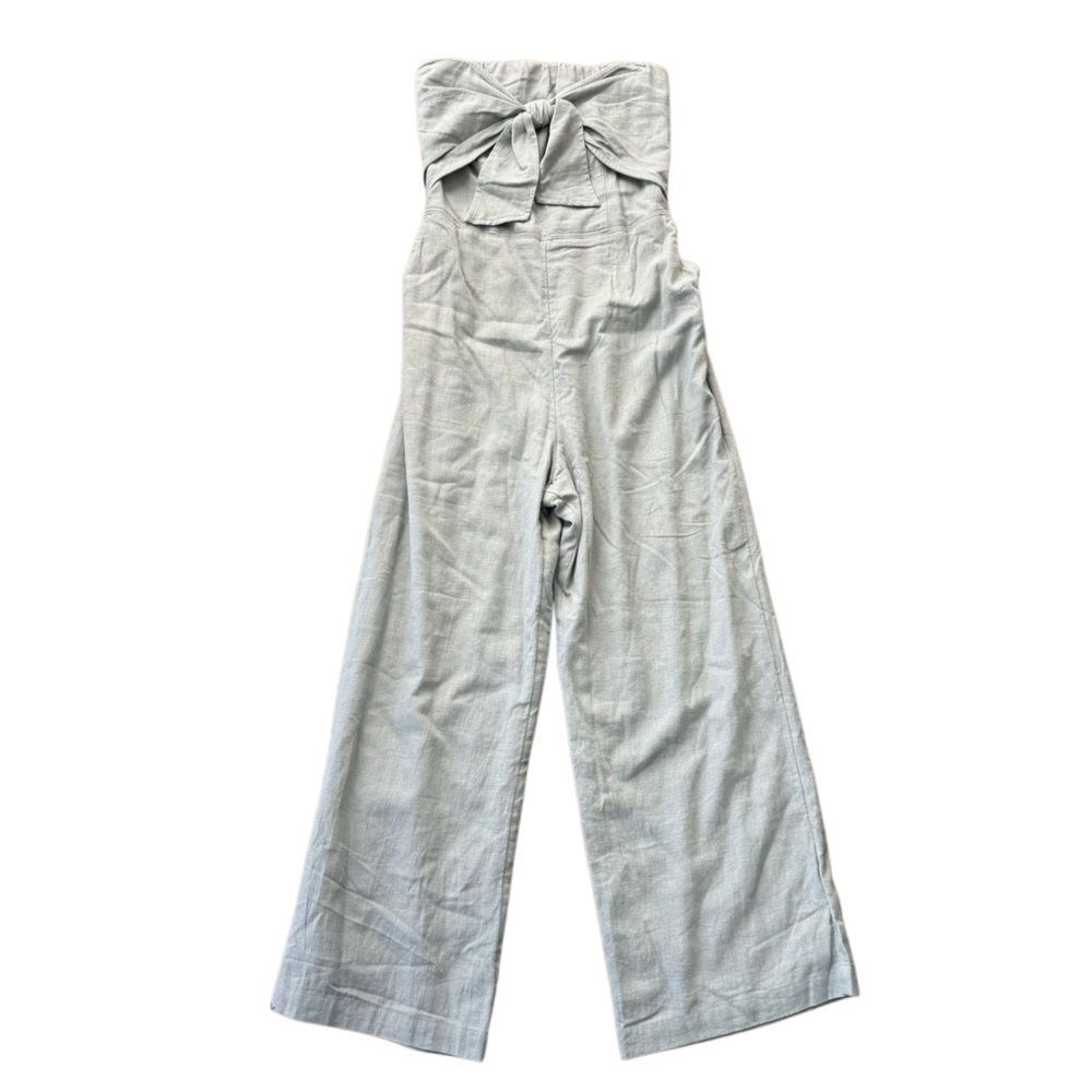 Abercrombie & Fitch Strapless Bow Jumpsuit Sage Green 8 NWT